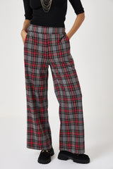 Pantalone tartan grigio FEDERICA BI