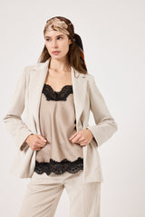 Top in viscosa e pizzo FEDERICA BI