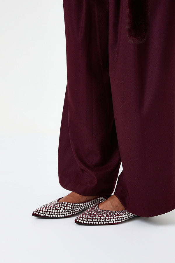 Ballerina in velluto bordeaux FEDERICA BI