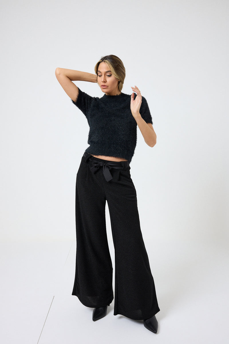 Pantalone nero lurex FEDERICA BI