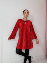 Abito in velluto fiocco FEDERICA BI