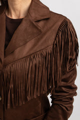 Giacca suede frange FEDERICA BI
