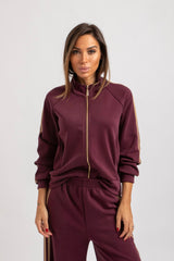 Completo in felpa bordeaux FEDERICA BI