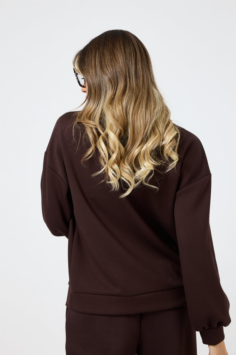 Completo tuta in punto Milano moro FEDERICA BI