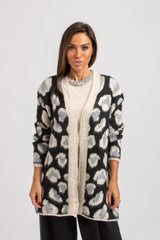 Cardigan animalier avorio FEDERICA BI
