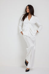 Tailleur in raso bianco FEDERICA BI