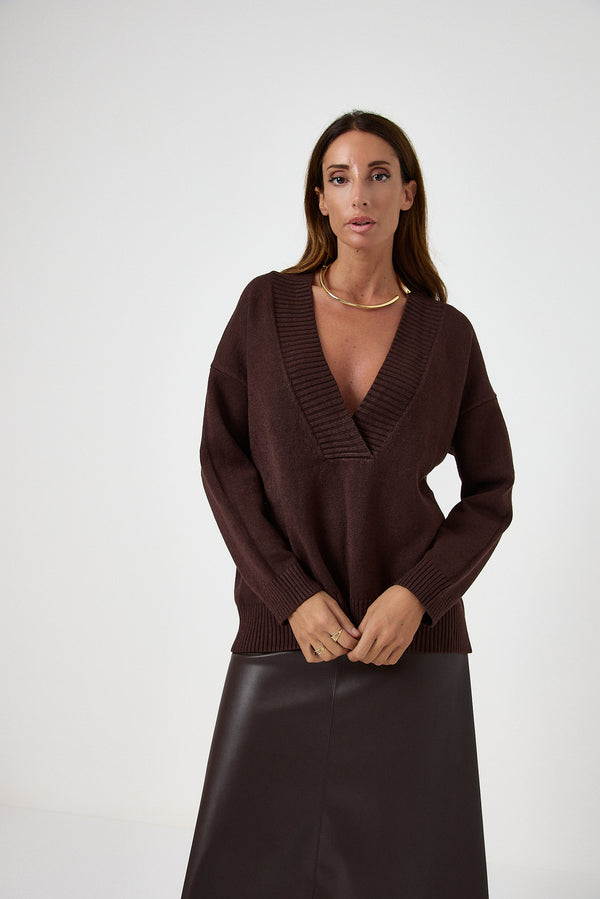 Maglia moro scollo FEDERICA BI
