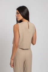 Tailleur beige bottoni FEDERICA BI