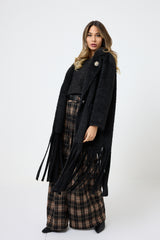 Cappotto lungo con frange FEDERICA BI ( due colori )