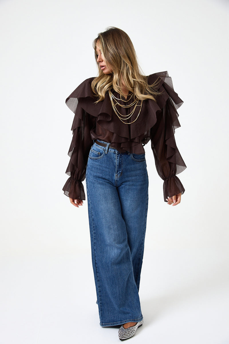 Camicia moro volant FEDERICA BI