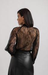 Camicia FEDERICA BI in pizzo nero