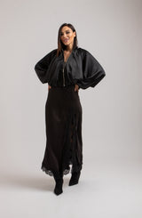 Giacchina FEDERICA BI in raso nero