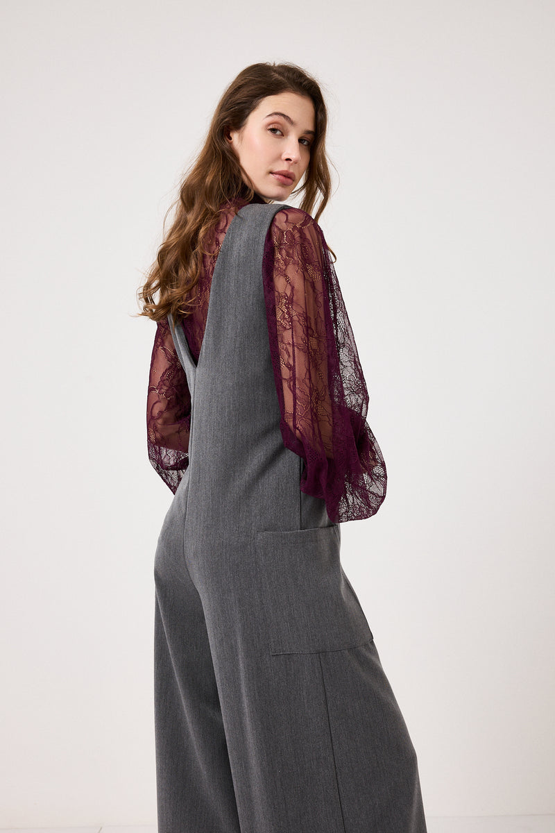 Tuta intera grigio mélange FEDERICA BI