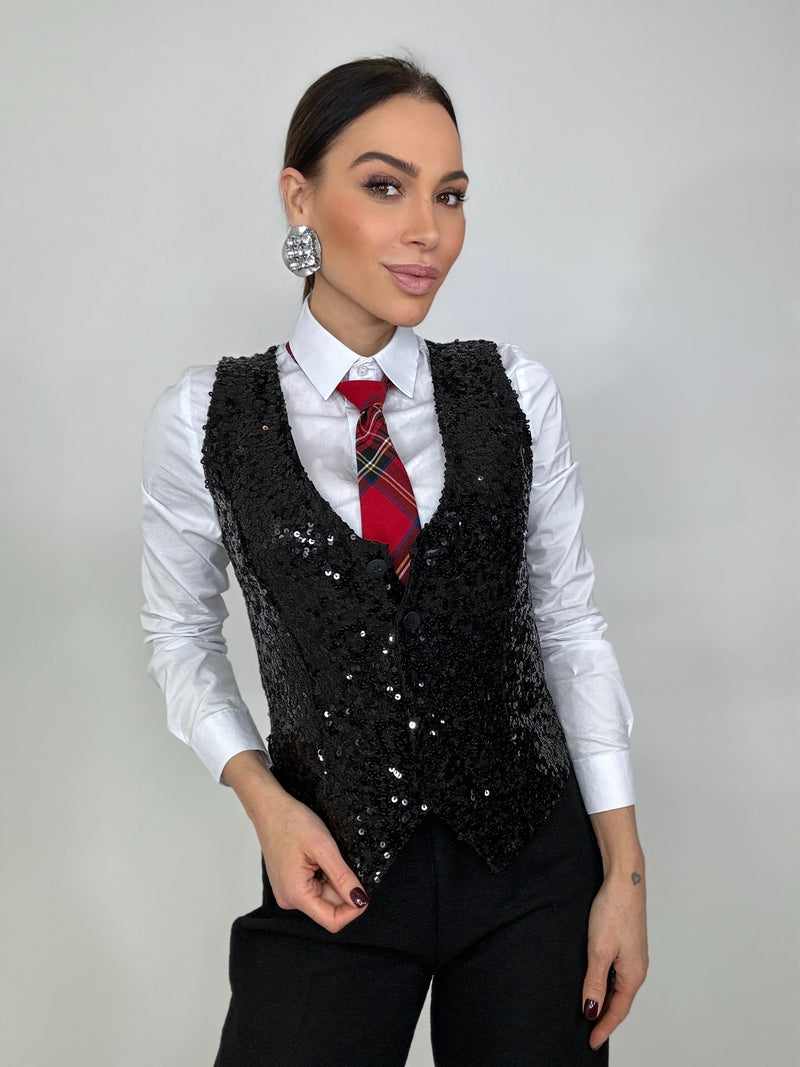 Gilet in paillettes FEDERICA BI