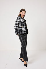 Giacca in ciniglia pied de poule FEDERICA BI ( due colori )