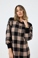 Abito tartan in maglia FEDERICA BI ( due colori )