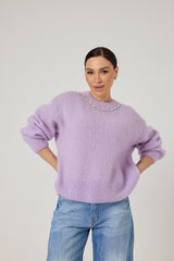 Maglia cristalli manica lunga FEDERICA BI