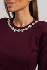 Maglia spallina e collo gioiello FEDERICA BI