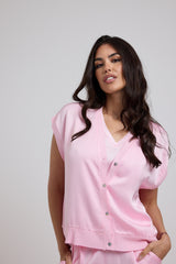 Cardigan seta smanicato FEDERICA BI (piu’ colori)