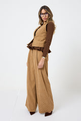 Pantalone palazzo in velluto FEDERICA BI