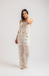 Pantalone bianco crochet FEDERICA BI
