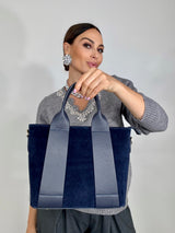 Borsa blue in VERA PELLE FEDERICA BI