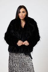 Ecopelliccia nera FEDERICA BI