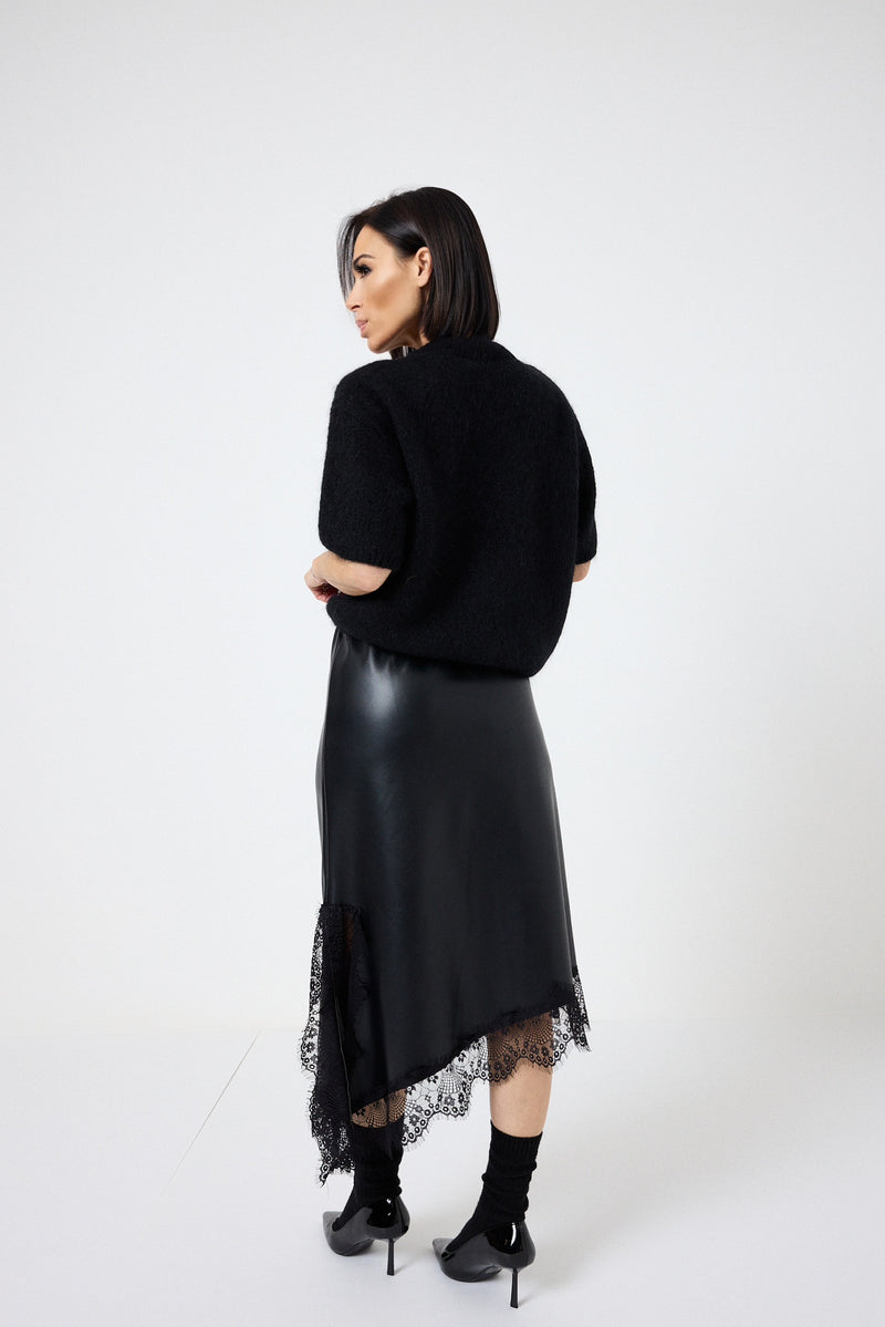 Gonna in similpelle nera FEDERICA BI