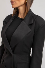 Blazer nero doppiopetto FEDERICA BI