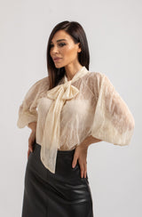 Camicia FEDERICA BI in pizzo crema