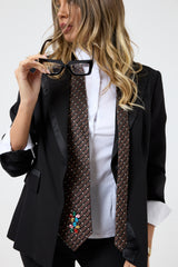 Cravatta in seta moro FEDERICA BI