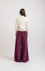 Pantalone in velluto bordeaux FEDERICA BI