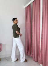 Denim bianco a palazzo FEDERICA BI