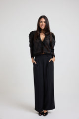 Pantalone nero in cadi FEDERICA BI