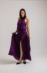 Abito elegante FEDERICA BI prugna