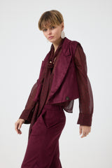 Tailleur in ecosuede bordeaux FEDERICA BI