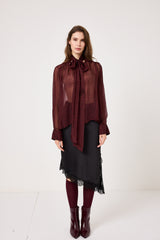 Gonna nera in viscosa e pizzo FEDERICA BI