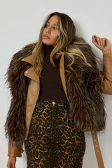Gilet in ecopelliccia moro FEDERICA BI