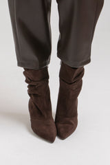 Tronchetto in suede moro FEDERICA BI
