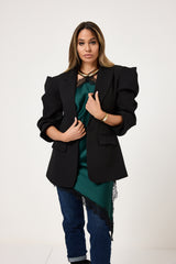 Blazer nero spallina FEDERICA BI