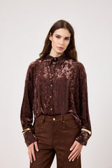 Camicia ricamo in velluto FEDERICA BI