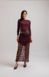Cintura bordeaux FEDERICA BI