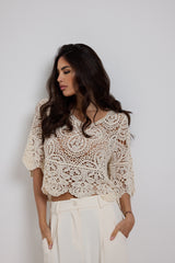 Maglia crochet traforata FEDERICA BI (più colori)