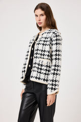 Giacca in ciniglia pied de poule FEDERICA BI ( due colori )