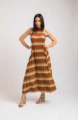 Abito lurex LAVINIA bronzo BY FEDERICA BI