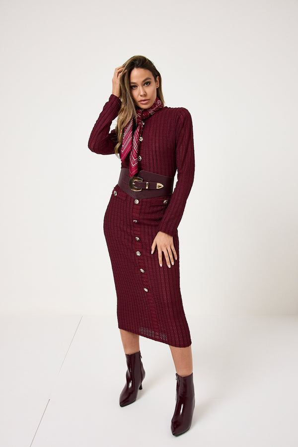 Abito midi bottoni oro FEDERICA BI ( vari colori )