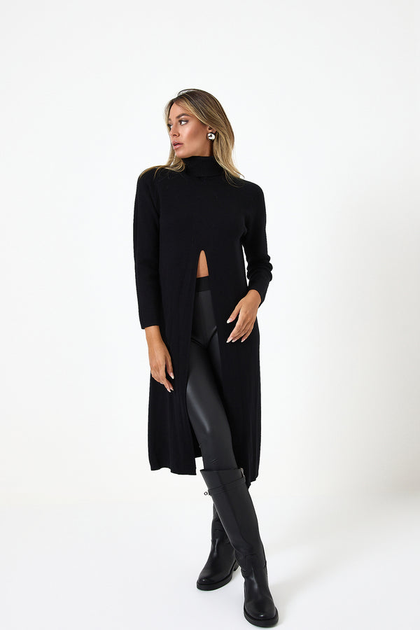 Maglia lunga nera FEDERICA BI