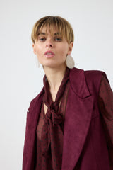 Tailleur in ecosuede bordeaux FEDERICA BI