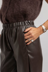 Pantalone in ecopelle moro FEDERICA BI