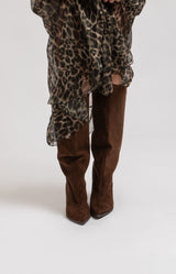Stivale suede cioccolato FEDERICA BI